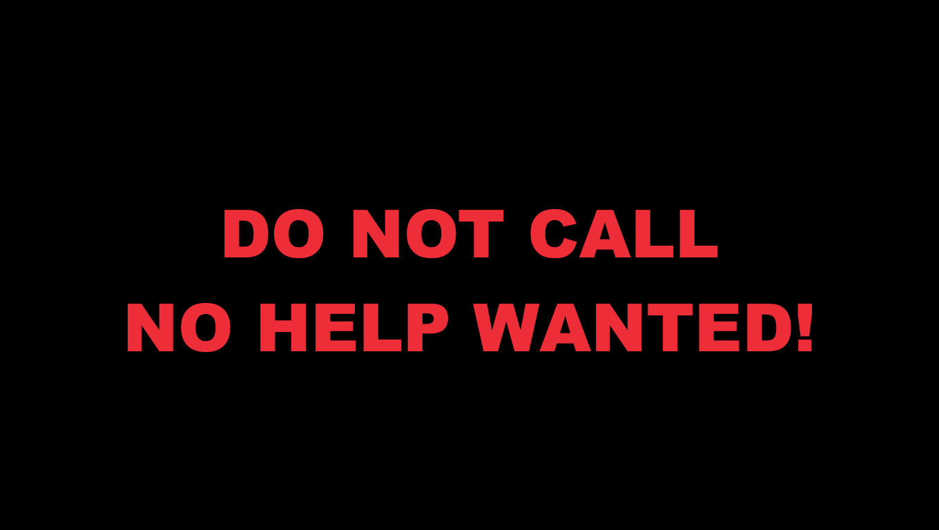 No website help wanted - do not call!